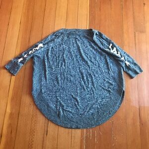 Express cold shoulder top with lacing